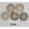 Image 1 : LOT OF 5 - CDN 50 CENT PIECES - 1962, 63, 64, 65 & 66