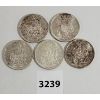 Image 1 : LOT OF 5 - CDN 50 CENT PIECES - 1962, 63, 64, 65, 66