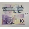 Image 1 : LOT OF 2 - 1986 $5 & 2001 $10 CDN BANKNOTES