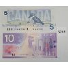 Image 2 : LOT OF 2 - 1986 $5 & 2001 $10 CDN BANKNOTES