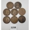 Image 1 : LOT OF 8 - BRITISH LARGE PENNIES - 1907-1945