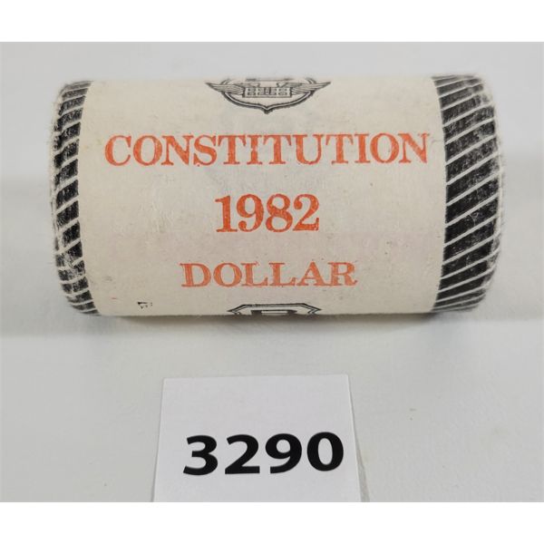 1982 CDN CONSTITUTION $1 COIN ROLL