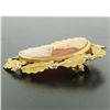 Image 3 : Vintage 18k Two Tone Gold Carved Shell Cameo Open Work Frame Brooch Pin Pendant