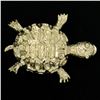 Image 2 : Petite 14K Yellow Gold Amazing Highly Detailed Textured Turtle Brooch Pin 4.33g