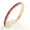 Image 1 : NEW 14k Solid Rose Gold Stackable 0.94 ctw Rich Red Round Ruby Eternity Band Rin