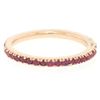 Image 2 : NEW 14k Solid Rose Gold Stackable 0.94 ctw Rich Red Round Ruby Eternity Band Rin