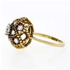 Image 5 : Antique 18K Gold 1.03 ctw European Transitional Diamond Cluster Beaded Dome Ring