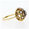 Image 6 : Antique 18K Gold 1.03 ctw European Transitional Diamond Cluster Beaded Dome Ring