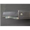 Image 8 : Curved Damascus Blade Knife in Textured Sheath 14"L