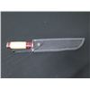 Image 8 : Damascus Blade Knife in Black Sheath 15"L