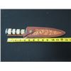Image 8 : Damascus Blade Knife in Textured Sheath 13"L