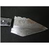 Image 2 : Curved Damascus Blade Knife in Textured Sheath 6"L