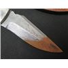 Image 2 : Damascus Blade Knife in Textured Sheath 9"L