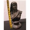 Image 8 : European Bronze Finery Female Bust Sculpture Signed Milo 12"H