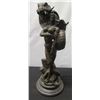 Image 1 : European Bronze Finery Female Sculpture w/ Serpent 14"H