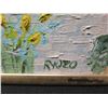 Image 2 : Floral Motif Artwork Signed Ryozo, Framed, 11"x9"