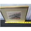 Image 8 : Landscape Artwork Signed Y.J. Liu 1983, Framed & Matted, 10"x8"
