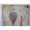 Image 2 : Paris Balloon Artwork w/ Postal Stamps 8"x12"
