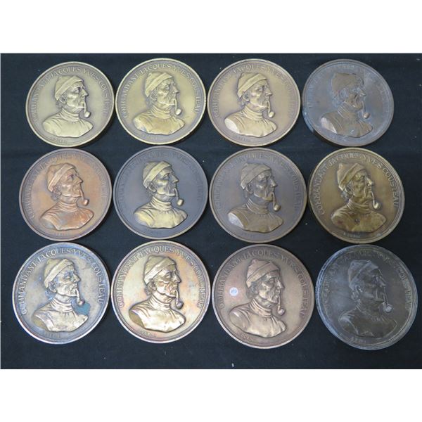 Qty 12 Commandant Jacques Yves Cousteau La Calypso Medallions 3.5" Dia