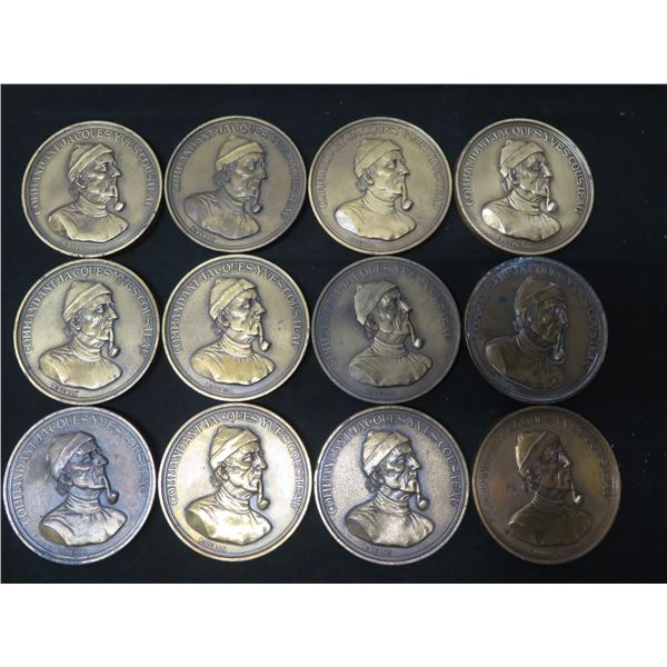 Qty 12 Commandant Jacques Yves Cousteau La Calypso Medallions 3.5" Dia