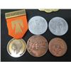 Image 8 : Multiple Medals & Coins: Indian Wars Replicas, Police Badges, Buttons, Oxfordshire Crown, etc