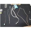 Image 17 : Multiple Display Cases w/ Misc Jewelry: Necklaces, Brooches, Bracelets, Rings, etc