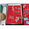 Image 2 : Multiple Display Cases w/ Misc Jewelry: Necklaces, Brooches, Bracelets, Rings, etc