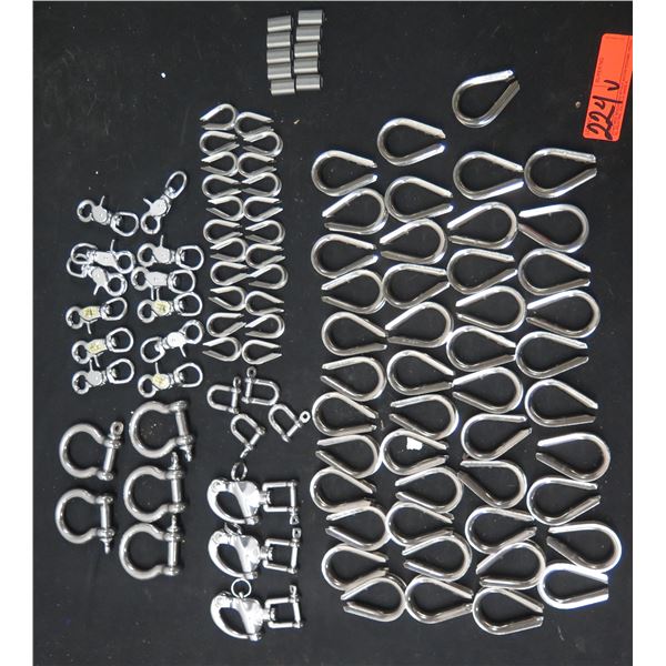 Multiple Hooks, Key Rings, Shackles, Lobster Clasps, Clamp Rings, etc