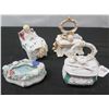 Image 1 : Qty 4 Trinket Boxes: Pond, Child in Crib, Vanity, etc (Some Markings)