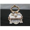 Image 8 : Qty 4 Trinket Boxes: Pond, Child in Crib, Vanity, etc (Some Markings)