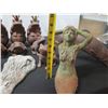 Image 12 : Qty 2 Mermaid Figures, Multiple Frogs, Alligator Head, Fish, etc
