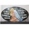 Image 1 : Wall Hanging "I Bet Your Guardian Angel Doesn't Look Like Mine" Oval, 24"x14"