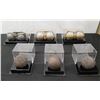 Image 1 : Qty 3 Pair w/ Straps & 3 Single Petanque Balls in Display Cases
