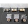 Image 2 : Qty 3 Pair w/ Straps & 3 Single Petanque Balls in Display Cases