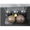 Image 2 : Qty 5 Petanque Balls in Display Case