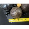 Image 8 : Qty 5 Petanque Balls in Display Case