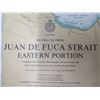 Image 2 : Canada British Columbia Juan de Fuca Strait Eastern Portion Hydrographic Map 47"x33"