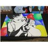 Image 2 : Qty 4 Unframed Artwork: Wine, Nude Ladies & Abstract Themed, Misc Size