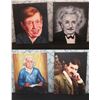 Image 1 : Qty 4 Unframed Male Portraits: Einstein, Stephen Hawking, Tesla, etc 20"x24"