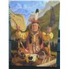 Image 2 : Qty 4 Framed Native American Child Artwork 12"x14" & Unframed Seated Chief