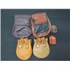 Image 8 : Qty 6 Leather Pouches, Misc Sizes (Leather needs treatment)