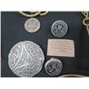 Image 8 : Qty 2 Belts, Multiple Square Metal Clips, Pendants, Living History Medals, etc