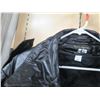 Image 2 : Long Black Leather Coat Made in Argentina Size 50 w/ Zip-Out Lining