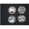 Image 2 : Qty 4 Space Medallions: Gemini V / VI / VII / X Marked Sterling