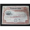 Image 1 : Western Union Telegraph Company Souvenir Stock Certificate (no cash value)