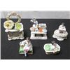 Image 1 : Qty 5 Trinket Boxes, Some Maker's Marks & Tags, Misc Sizes