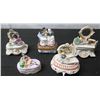 Image 1 : Qty 5 Trinket Boxes, Some Maker's Marks & Tags, Misc Sizes