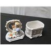 Image 13 : Qty 5 Trinket Boxes, Some Maker's Marks & Tags, Misc Sizes