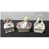 Image 1 : Qty 3 Trinket Boxes, Some Maker's Marks & Tags, Misc Sizes