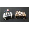 Image 1 : Qty 2 Trinket Boxes, Some Maker's Marks & Tags, Misc Sizes